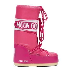 NWT‎ MOON BOOT Icon Hot-Pink Nylon Boots. Size 35/38